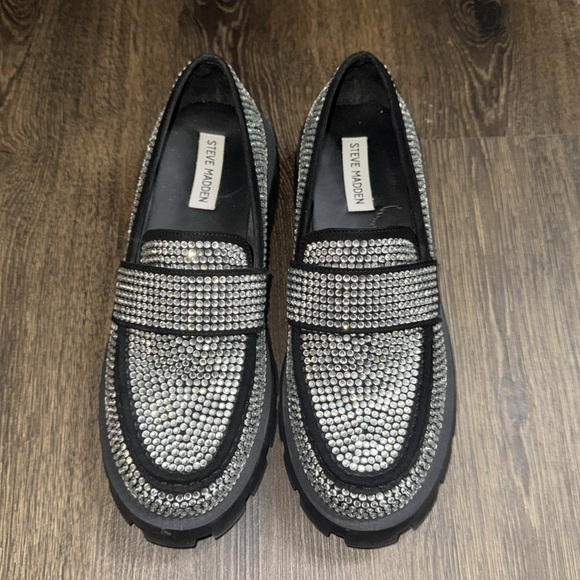 Steve Madden Rhinestone Loafers - Picture 2 of 3